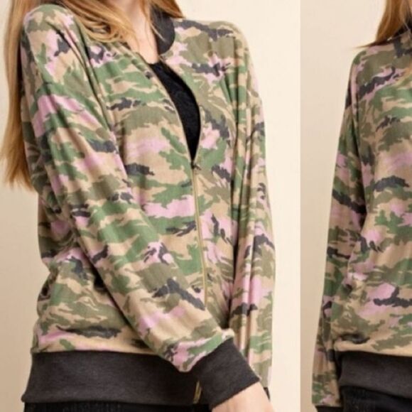 ‎Soft Lightweight Camo Bomber Jacket - Picture 13 of 16